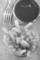 warm french fries and spicy tomato sauce