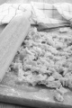 home made dumplings on a wooden board