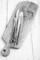 organic green asparagus on a wooden board