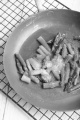 cooked and caramelize asparagus in a pan with sugar