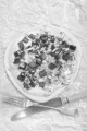 vegetarian tarte flambee with onion and bell pepper