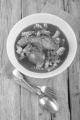 warm paprika thighs with noodle and onion