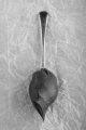 hazelnut cream and a spoon on white kitchen paper