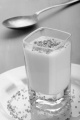 vanilla mouse with sprinkle on a white plate