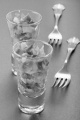 bell pepper in a shot glass on slate