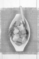 boiled sweet potato with smoked cod and thyme